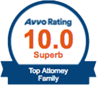 Avvo Rating 10.0 Superb Rating - Top Attorney Family